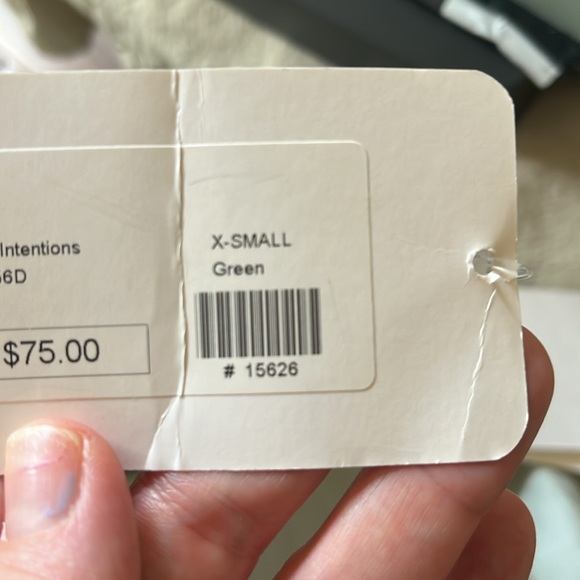 English Factory Lace Detail Mini Dress XS — Sage Poplin - Picture 15 of 15